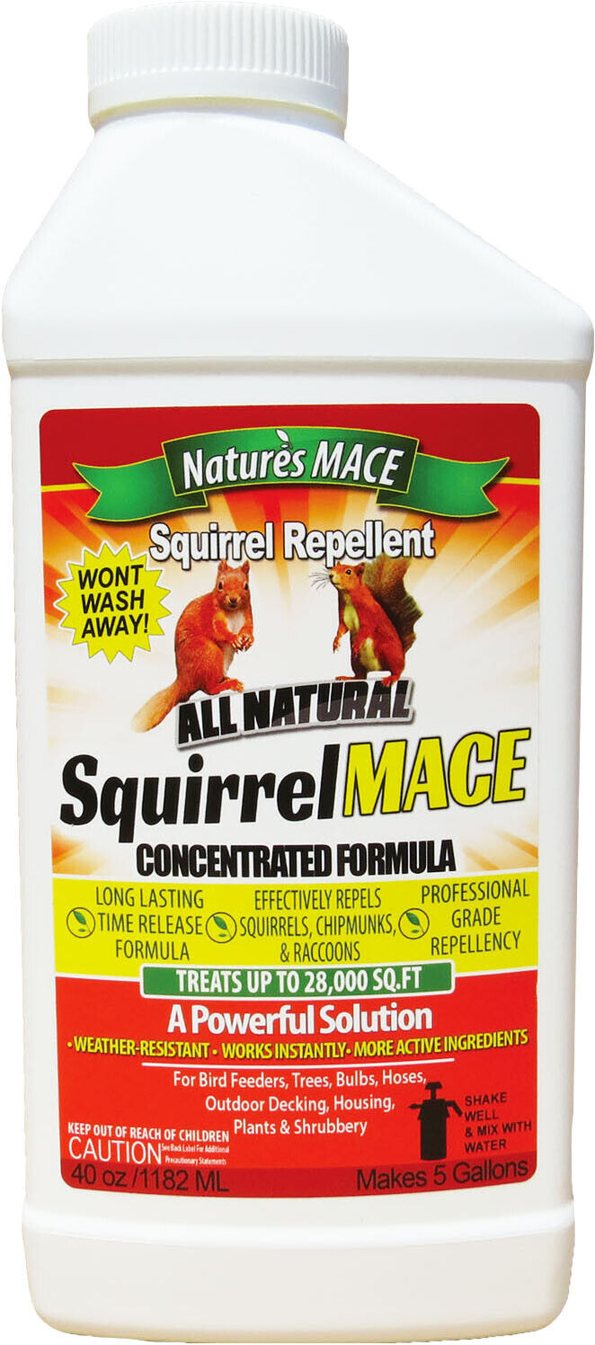 Nature's Mace Squirrel Repellent, 40oz Concentrate