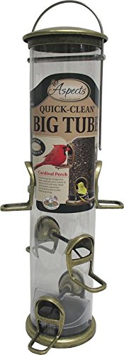 Antique Brass Quick Clean Big Tube Feeder, Large