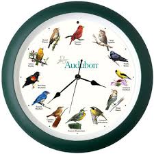 Audubon Singing Clock, 13", Green Frame