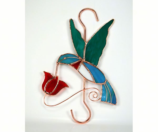 Hummingbird With Red Flower Hook