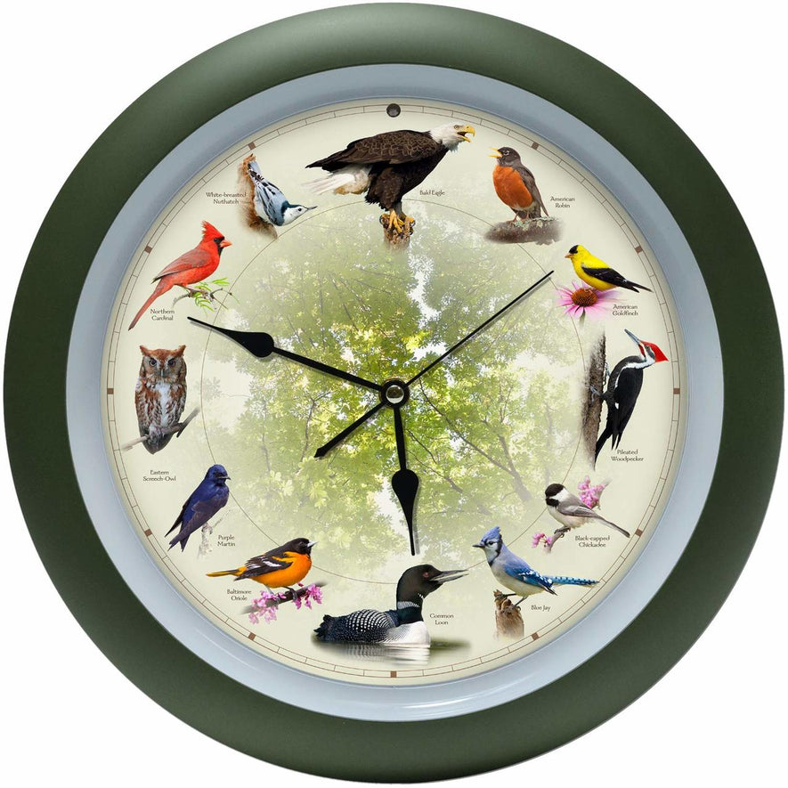 Limited Edition 20th Anniversary Singing Bird Clock, 13 Inch