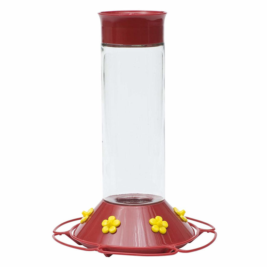 Our Best Glass Hummingbird Feeder, Red, 30 OZ