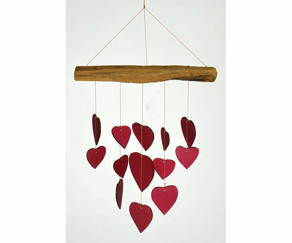 Red Heart Driftwood Chime