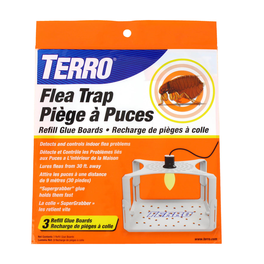 TERRO Flea Trap Refill Glue Boards, 3PK