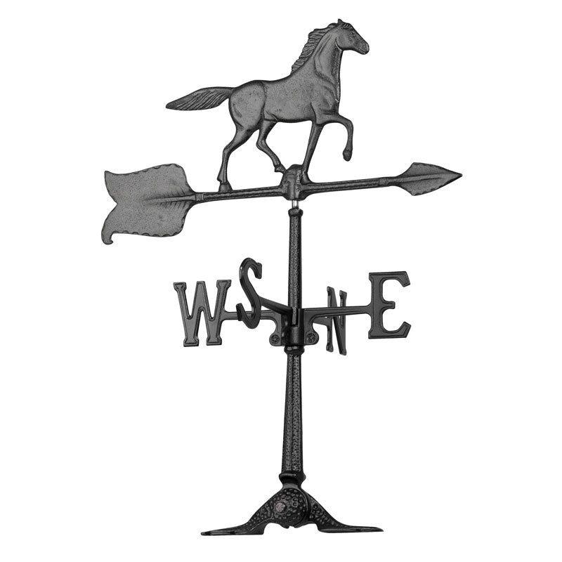 24-Inch Black Horse Garden Weathervane