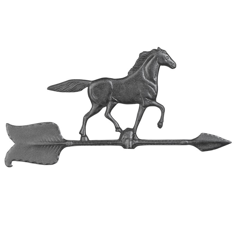 24-Inch Black Horse Garden Weathervane