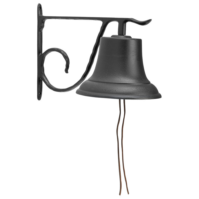 Large Black Country Bell with Wall Mount