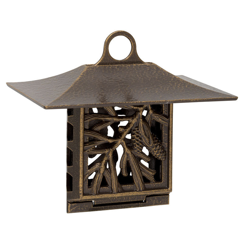 French Bronze Pinecone Suet Bird Feeder