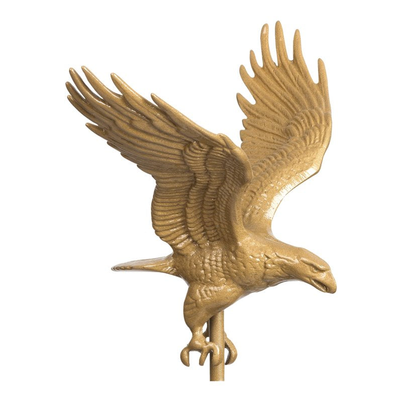 30-Inch Gold Bronze Full-Bodied Eagle Weathervane