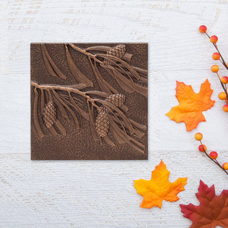 8-Inch Antique Copper Pinecone Wall Décor