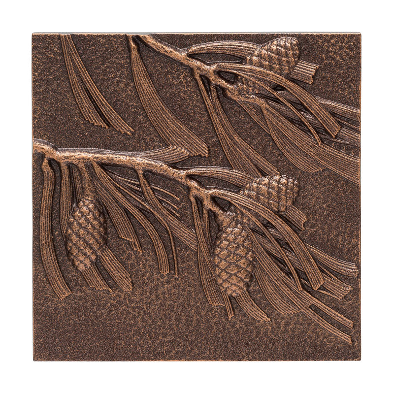 8-Inch Antique Copper Pinecone Wall Décor