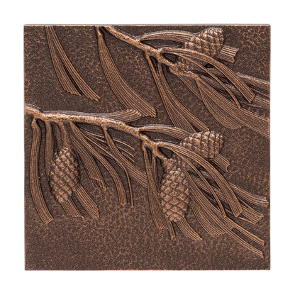 8-Inch Antique Copper Pinecone Wall Décor