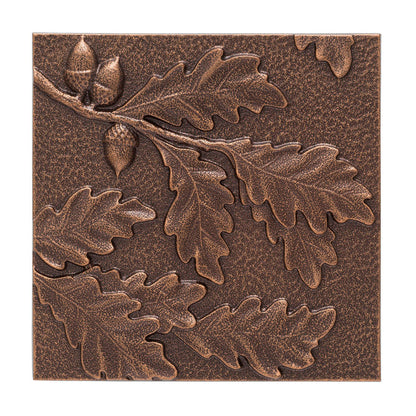 8-Inch Antique Copper Oak Leaf Wall Décor