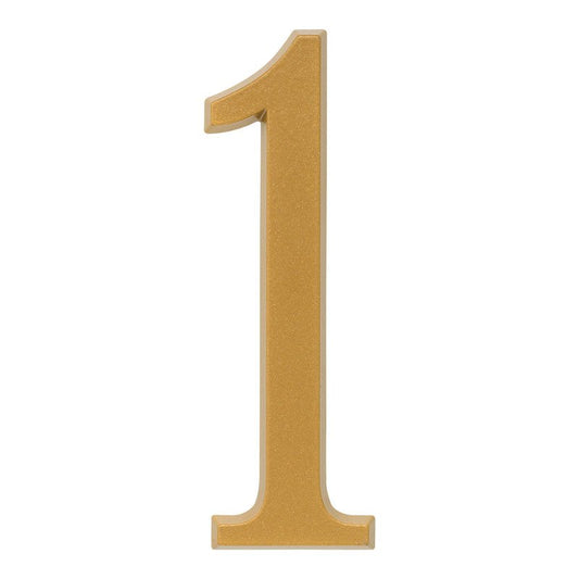 4.75-Inch Satin Gold House Number – 1