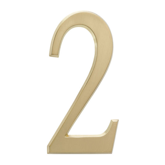 4.75-Inch Satin Gold House Number – 2