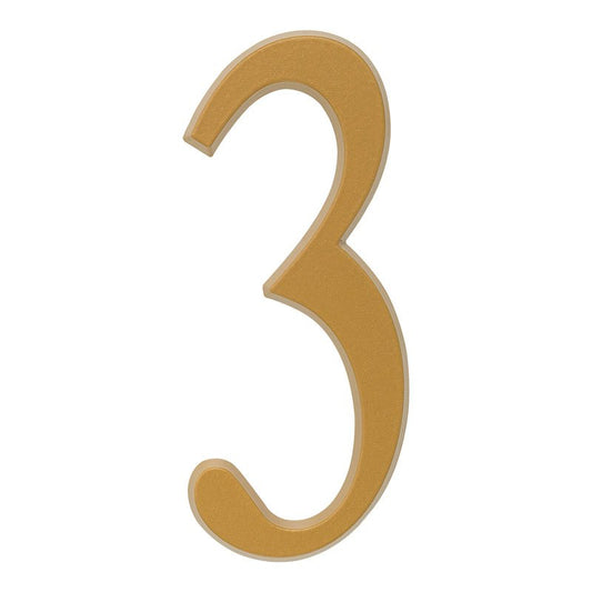 4.75-Inch Satin Gold House Number – 3
