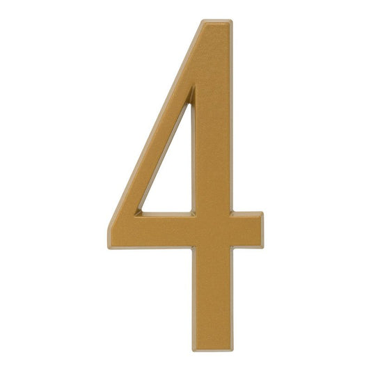 4.75-Inch Satin Gold House Number – 4
