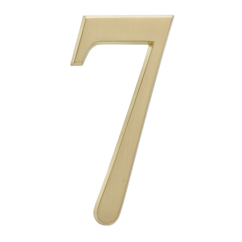 4.75-Inch Satin Gold House Number – 7