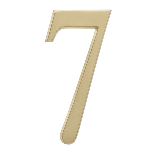 4.75-Inch Satin Gold House Number – 7