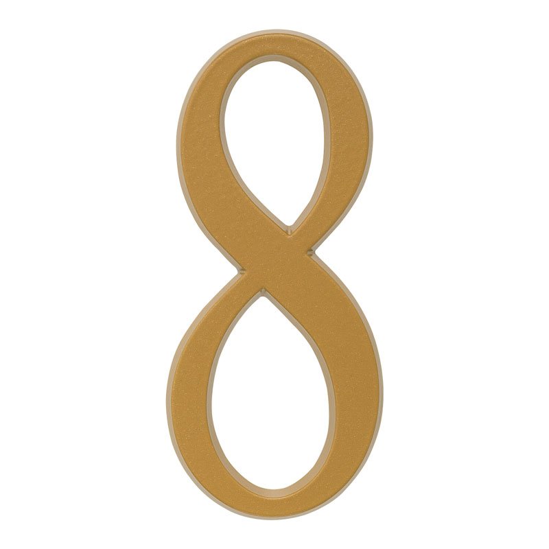 4.75-Inch Satin Gold House Number – 8