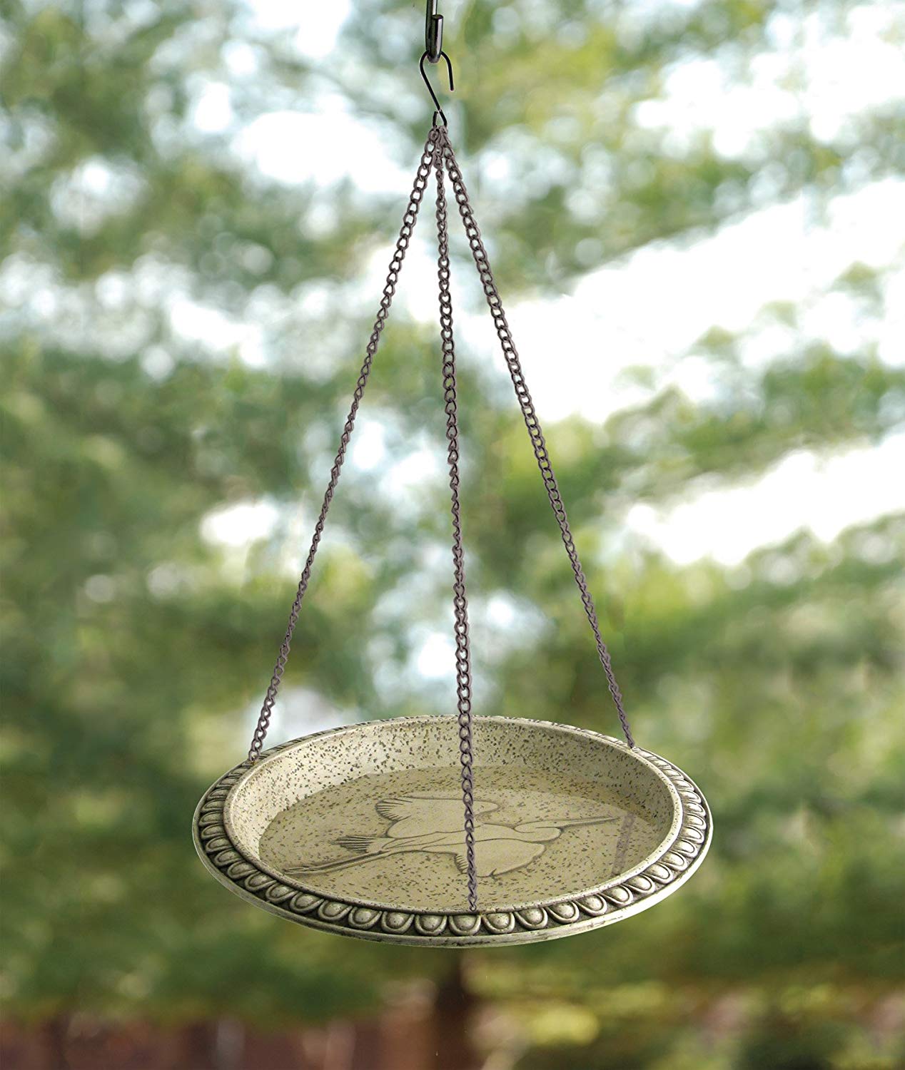 12 Inch Polyresin Hanging Birdbath