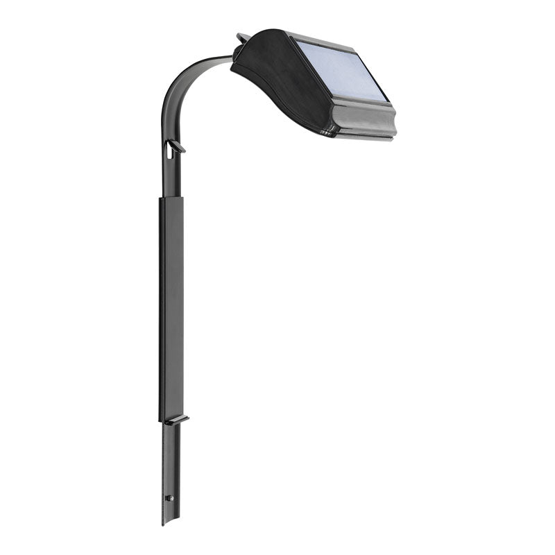 Black Solar Plaque Light with Lawn Extender