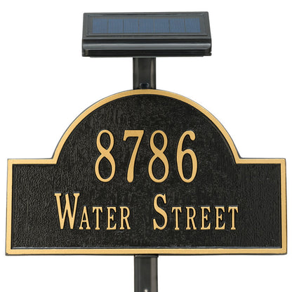 Black Solar Plaque Light with Lawn Extender