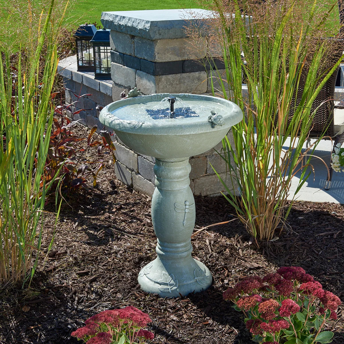 Country Gardens Solar Birdbath