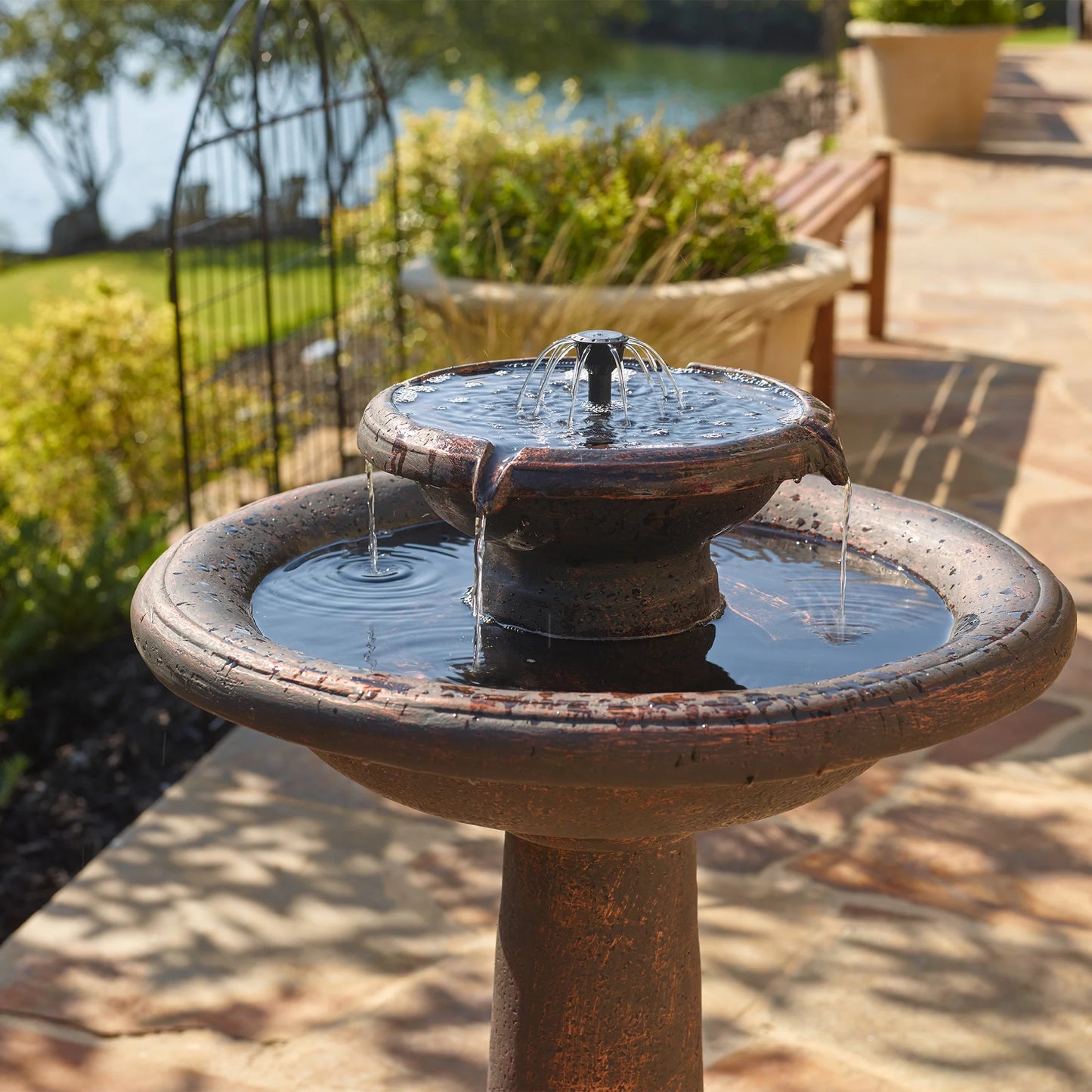 Chatsworth Bronze Solar Fountain