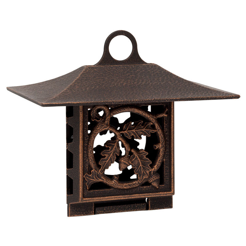 Oil Rubbed Bronze Oak Leaf Suet Bird Feeder