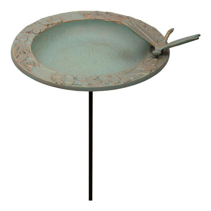 Copper Verdigris Dragonfly Garden Bird Feeder