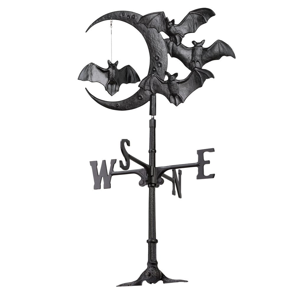 30-Inch Black Halloween Bat Rooftop Weathervane