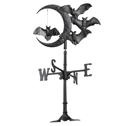 30-Inch Black Halloween Bat Rooftop Weathervane