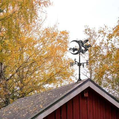 30-Inch Black Halloween Bat Rooftop Weathervane