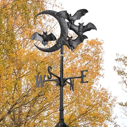 30-Inch Black Halloween Bat Rooftop Weathervane