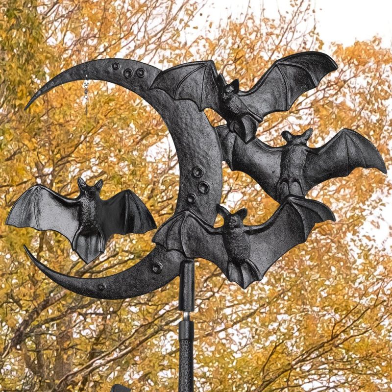 30-Inch Black Halloween Bat Rooftop Weathervane