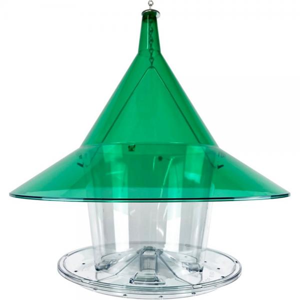 Green Squirrel-Resistant Platform Bird Feeder
