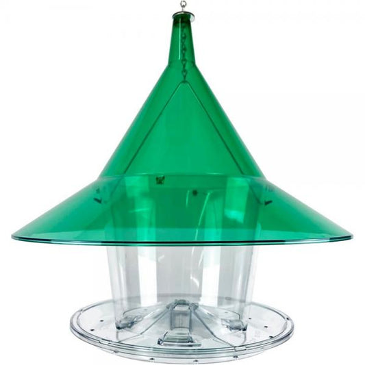 Green Squirrel-Resistant Platform Bird Feeder