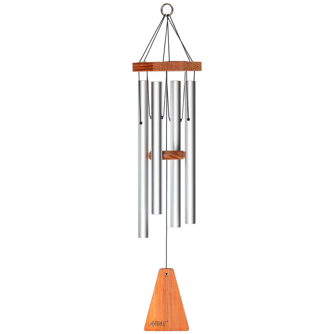 Arias 24-Inch Windchime (4 Tubes), Silver