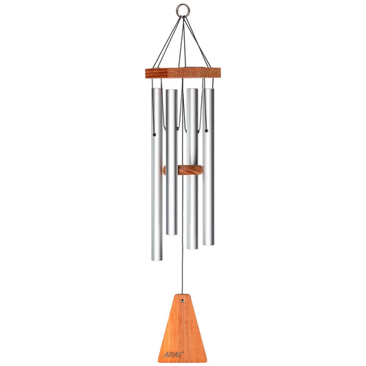 Arias 24-Inch Windchime (4 Tubes), Silver