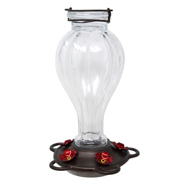 Clear Balloon 21 oz Glass Hummingbird Feeder