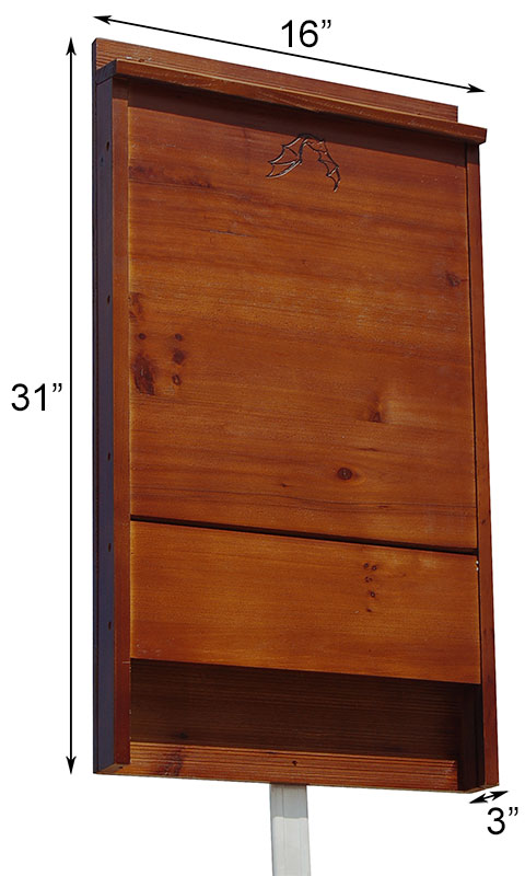 Large 100-Bat Wooden Roosting House – Dark Brown