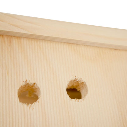 Window-Mount Pine Bird Nest Box with Clear Viewing Panel