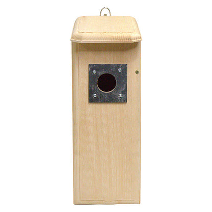 Downy Woodpecker Pine Nest Box with Slate Predator Guard
