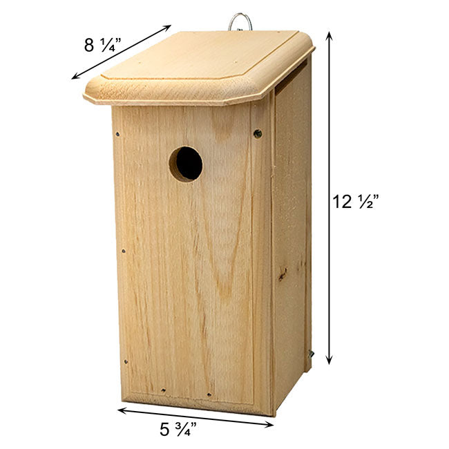 Pine Chickadee Nesting House with Ventilation