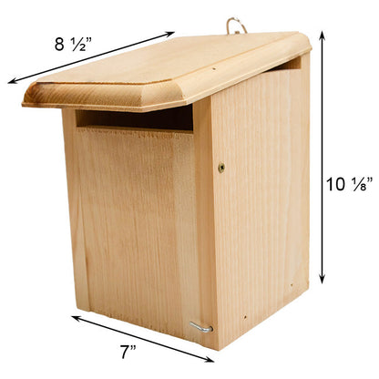 Sparrow-Resistant Western Bluebird Nest Box with Slot Entry