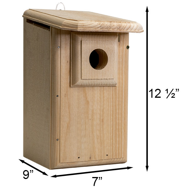 Western Bluebird Pine Nest Box with Predator Guard