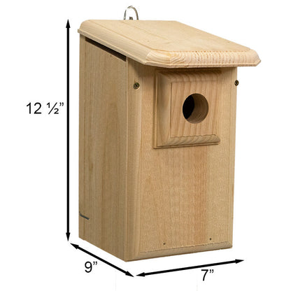 Western Bluebird Observation Nest Box with Clear Viewing Panel