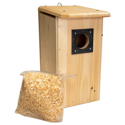 Northern Flicker Pine Nest Box with Slate Entrance Guard