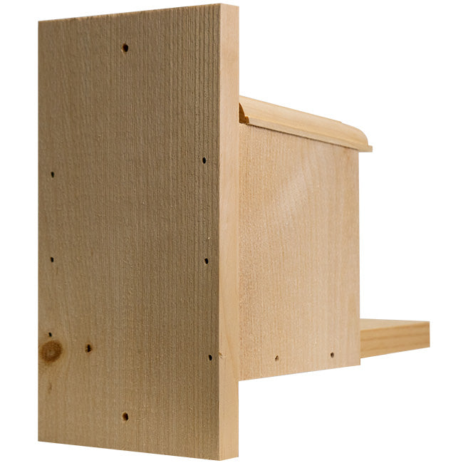 Pine Peanut Box Squirrel Feeder with Lift-Up Lid